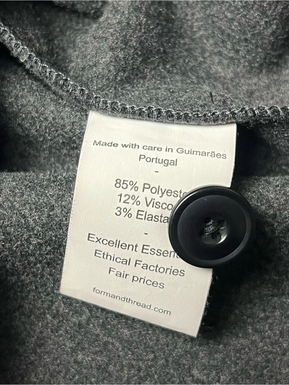 Form&Thread Charcoal Gray Vest Button Front Closure With Pockets Men’s Size XXL